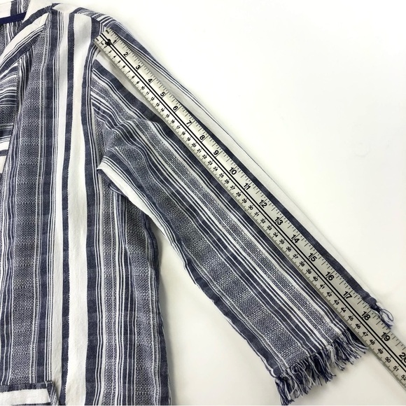 Tommy Bahama navy white tunic beach dress Small-Medium fringe - Picture 5 of 8